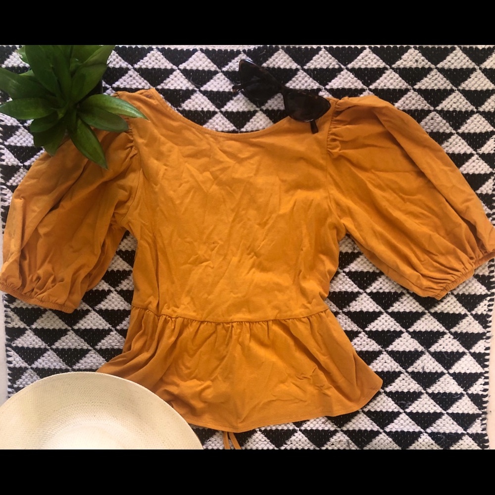Backless babydoll blouse